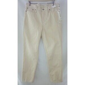J. CREW Full Length Classic Straight Jeans Cream Ecru Women's‎ SIZE 32 NWT